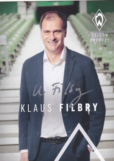 Autogramm Fussball | SV Werder Bremen | 2020 | Klaus FILBRY