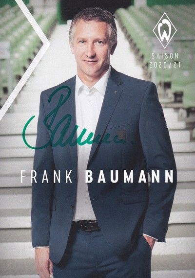 Autogramm Fussball | SV Werder Bremen | 2020 | Frank BAUMANN
