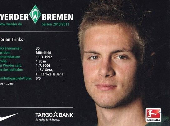Autogramm Fussball | SV Werder Bremen | 2010 | Florian TRINKS