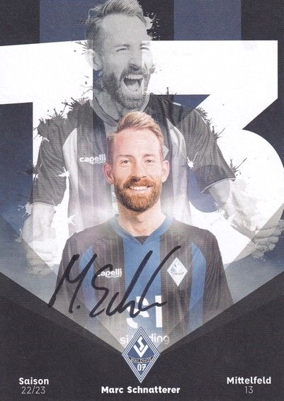 Autogramm Fussball | SV Waldhof Mannheim | 2022 | Marc SCHNATTERER