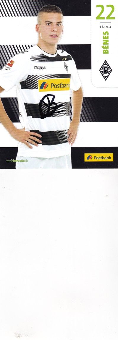 Autogramm Fussball | Borussia Mönchengladbach | 2016 | Laszlo BENES