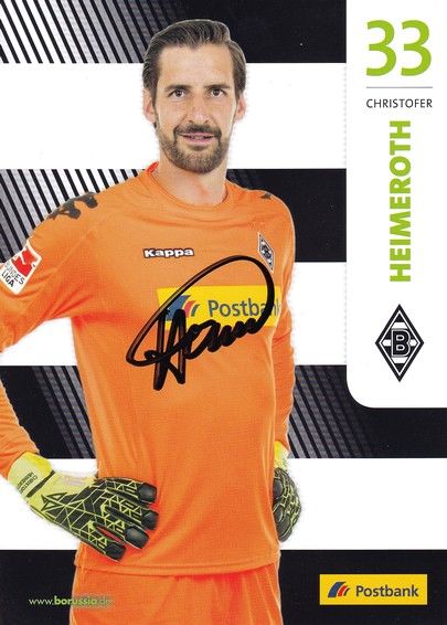 Autogramm Fussball | Borussia Mönchengladbach | 2016 | Christofer HEIMEROTH