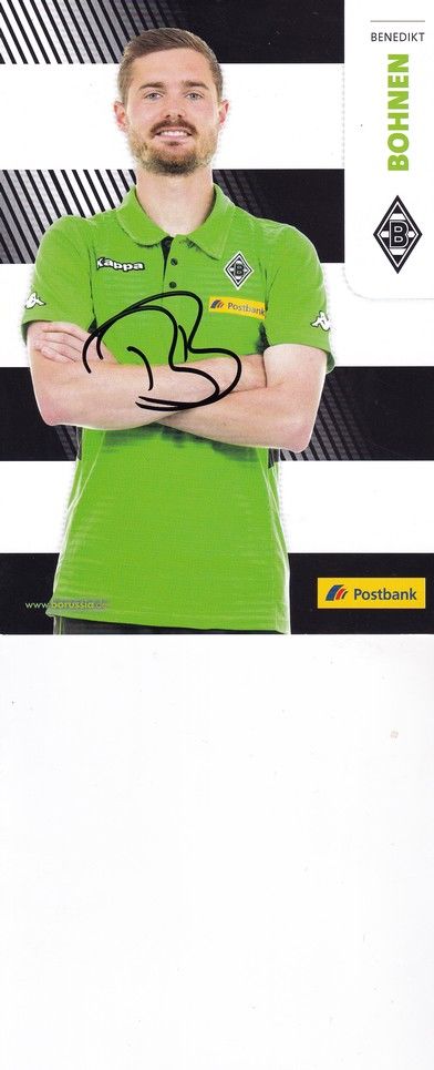 Autogramm Fussball | Borussia Mönchengladbach | 2016 | Benedikt BOHNEN