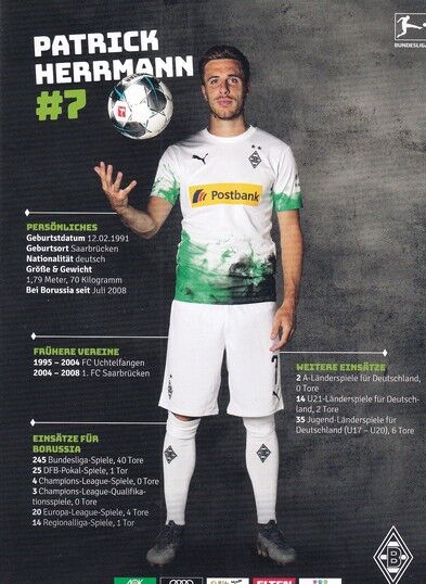 Autogramm Fussball | Borussia Mönchengladbach | 2019 | Patrick HERRMANN
