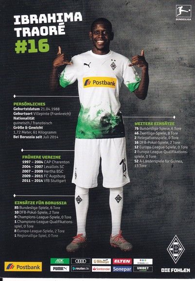 Autogramm Fussball | Borussia Mönchengladbach | 2019 | Ibrahima TRAORE