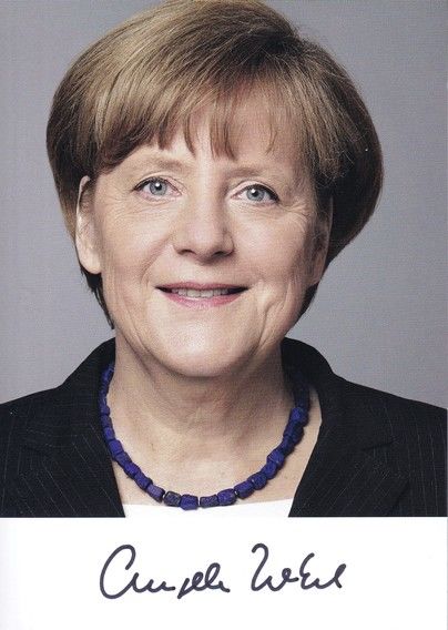 Autogramm Politik | CDU | Angela MERKEL | 2010er (Portrait Color) Lebenslauf