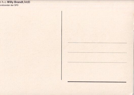 Autogramm Politik | SPD | Willy BRANDT | 1980er Druck (Portrait SW)