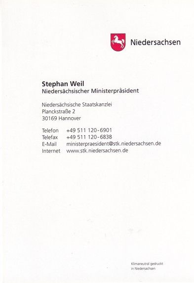 Autogramm Politik | SPD | Stephan WEIL | 2010er (Portrait Color)
