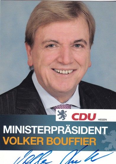 Autogramm Politik | CDU | Volker BOUFFIER | 2010er (Portrait Color) Lebenslauf 2