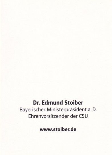 Autogramm Politik | CSU | Edmund STOIBER | 2000er (Portrait Color) 3