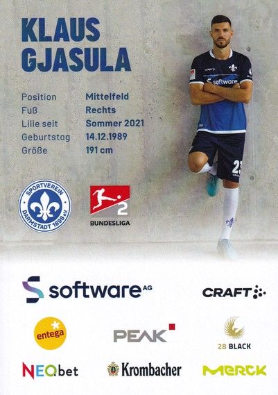 Autogramm Fussball | SV Darmstadt 98 | 2022 | Klaus GJASULA