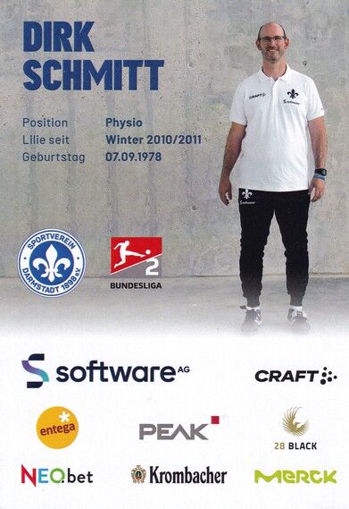 Autogramm Fussball | SV Darmstadt 98 | 2022 | Dirk SCHMITT