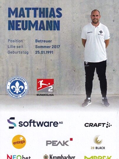 Autogramm Fussball | SV Darmstadt 98 | 2022 | Matthias NEUMANN