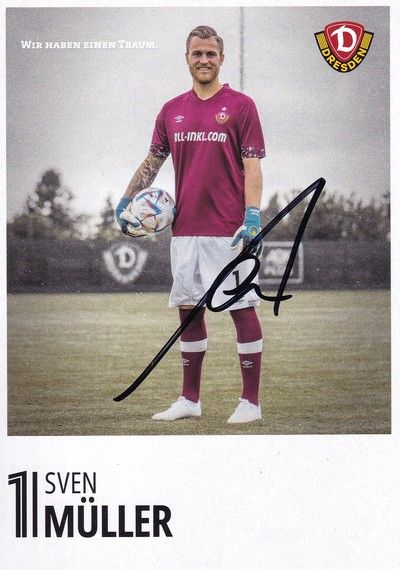 Autogramm Fussball | Dynamo Dresden | 2022 | Sven MÜLLER