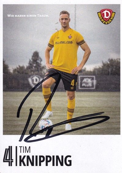 Autogramm Fussball | Dynamo Dresden | 2022 | Tim KNIPPING