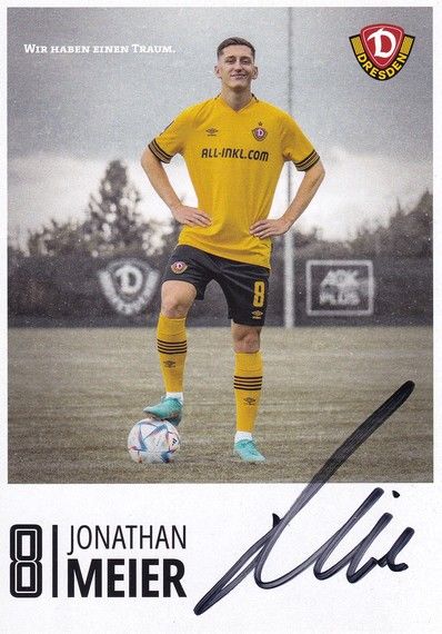Autogramm Fussball | Dynamo Dresden | 2022 | Jonathan MEIER
