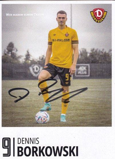 Autogramm Fussball | Dynamo Dresden | 2022 | Dennis BORKOWSKI