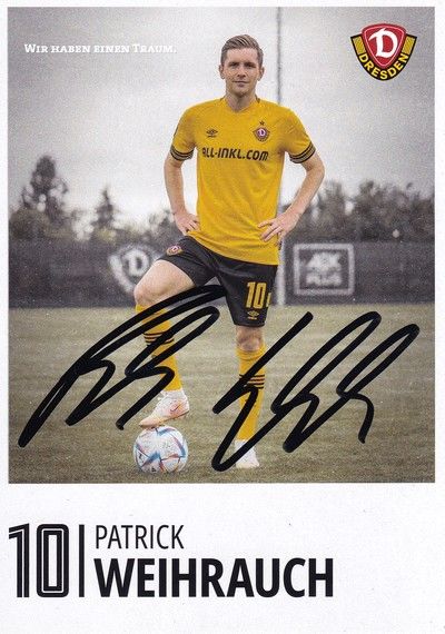 Autogramm Fussball | Dynamo Dresden | 2022 | Patrick WEIHRAUCH