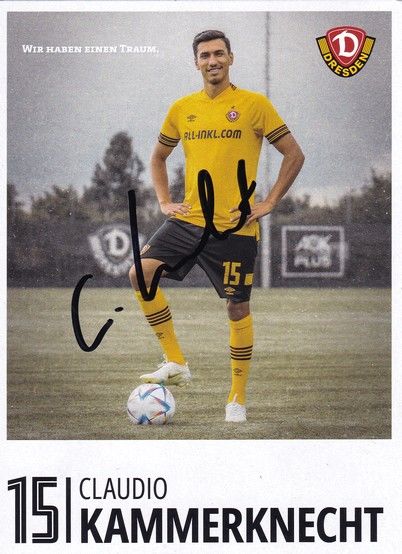 Autogramm Fussball | Dynamo Dresden | 2022 | Claudio KAMMERKNECHT
