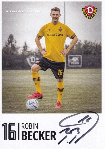 Autogramm Fussball | Dynamo Dresden | 2022 | Robin BECKER