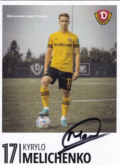 Autogramm Fussball | Dynamo Dresden | 2022 | Kyrylo MELICHENKO