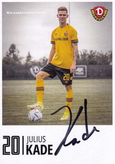 Autogramm Fussball | Dynamo Dresden | 2022 | Julius KADE
