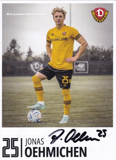 Autogramm Fussball | Dynamo Dresden | 2022 | Jonas OEHMICHEN