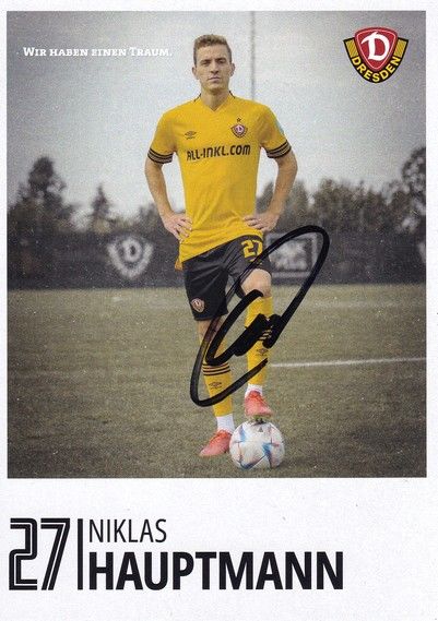Autogramm Fussball | Dynamo Dresden | 2022 | Niklas HAUPTMANN