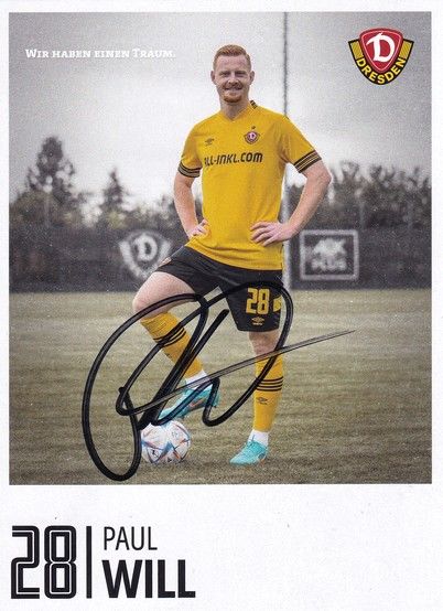 Autogramm Fussball | Dynamo Dresden | 2022 | Paul WILL