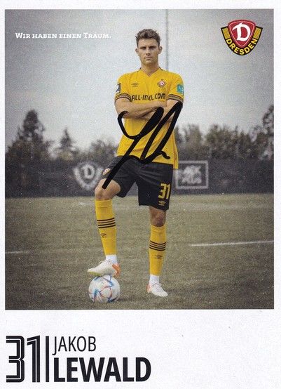 Autogramm Fussball | Dynamo Dresden | 2022 | Jakob LEWALD