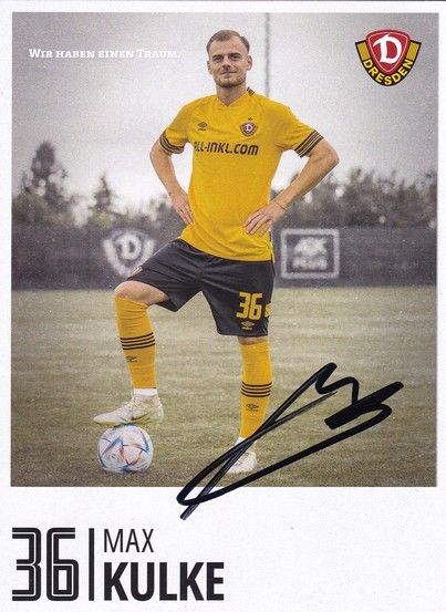 Autogramm Fussball | Dynamo Dresden | 2022 | Max KULKE