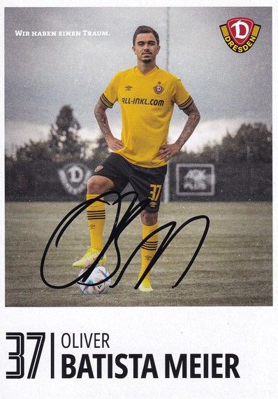 Autogramm Fussball | Dynamo Dresden | 2022 | Oliver BATISTA MEIER