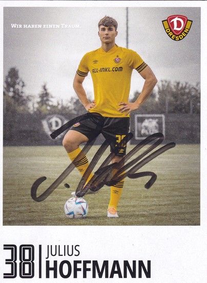 Autogramm Fussball | Dynamo Dresden | 2022 | Julius HOFFMANN