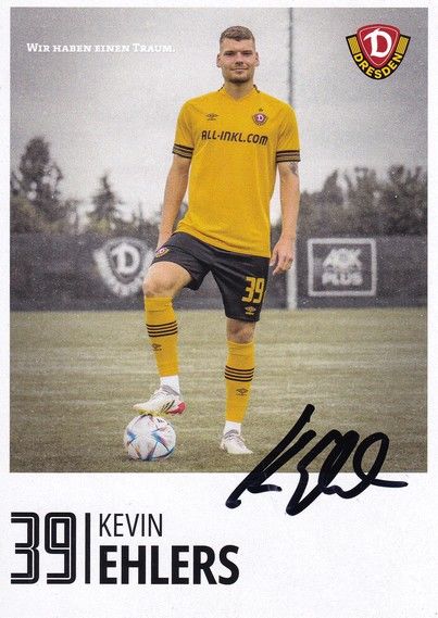 Autogramm Fussball | Dynamo Dresden | 2022 | Kevin EHLERS