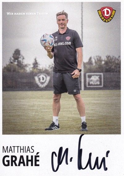 Autogramm Fussball | Dynamo Dresden | 2022 | Matthias GRAHE