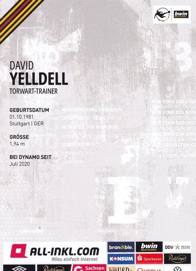 Autogramm Fussball | Dynamo Dresden | 2022 | David YELLDELL