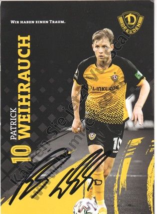 Autogramm Fussball | Dynamo Dresden | 2020 | Patrick WEIHRAUCH