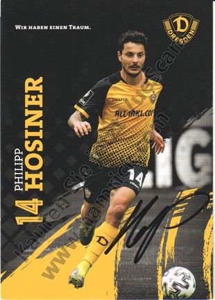 Autogramm Fussball | Dynamo Dresden | 2020 | Philipp HOSINER