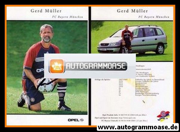 Autogramm Fussball | FC Bayern M&uuml;nchen | 1999 | Gerd M&Uuml;LLER