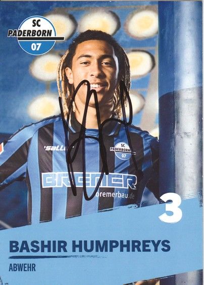 Autogramm Fussball | SC Paderborn 07 | 2022 | Bashir HUMPHREYS