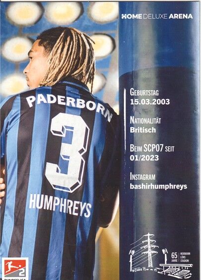 Autogramm Fussball | SC Paderborn 07 | 2022 | Bashir HUMPHREYS