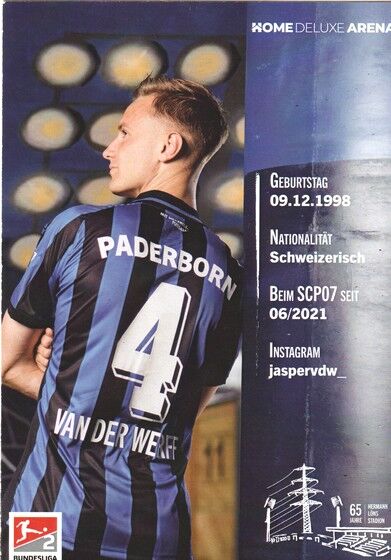 Autogramm Fussball | SC Paderborn 07 | 2022 | Jasper VAN DER WERFF