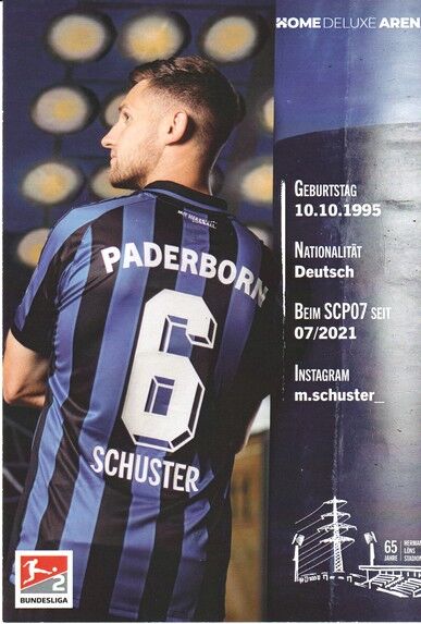 Autogramm Fussball | SC Paderborn 07 | 2022 | Marco SCHUSTER