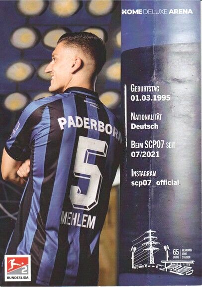 Autogramm Fussball | SC Paderborn 07 | 2022 | Marcel MAHLEM