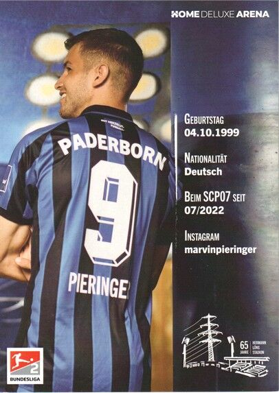 Autogramm Fussball | SC Paderborn 07 | 2022 | Marvin PIERINGER
