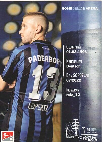 Autogramm Fussball | SC Paderborn 07 | 2022 | Robert LEIPERTZ