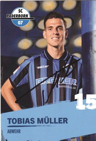 Autogramm Fussball | SC Paderborn 07 | 2022 | Tobias MÜLLER
