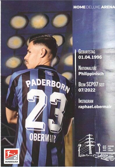 Autogramm Fussball | SC Paderborn 07 | 2022 | Raphael OBERMAIR
