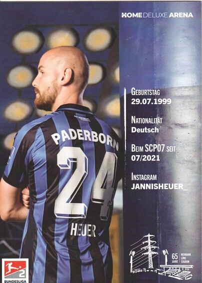 Autogramm Fussball | SC Paderborn 07 | 2022 | Jannis HEUER