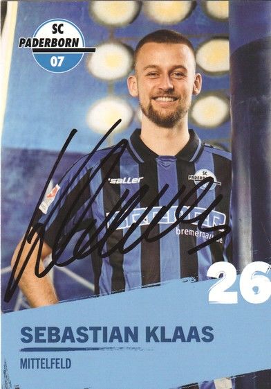 Autogramm Fussball | SC Paderborn 07 | 2022 | Sebastian KLAAS